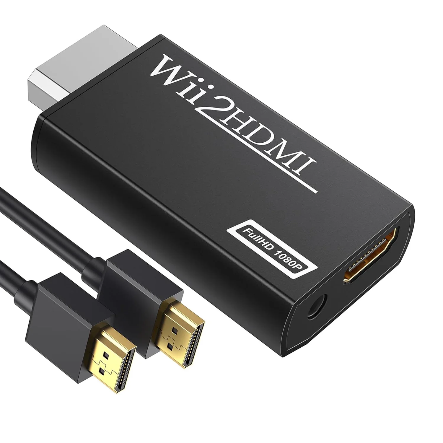 Wii to HDMI Converter Full HD 1080P Wii to HDMI Adapter With 3.5mm Audio Supports All Wii Display Modes