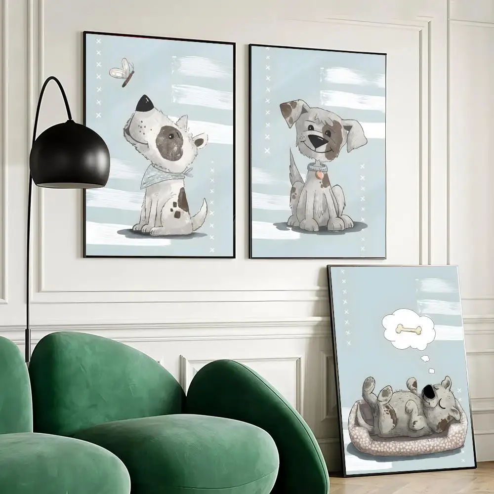 well-behaved puppy Painting Calligraphy Canvas Painting Art for Bedroom Living Room Home Decor Wall Decoration Decals Gift
