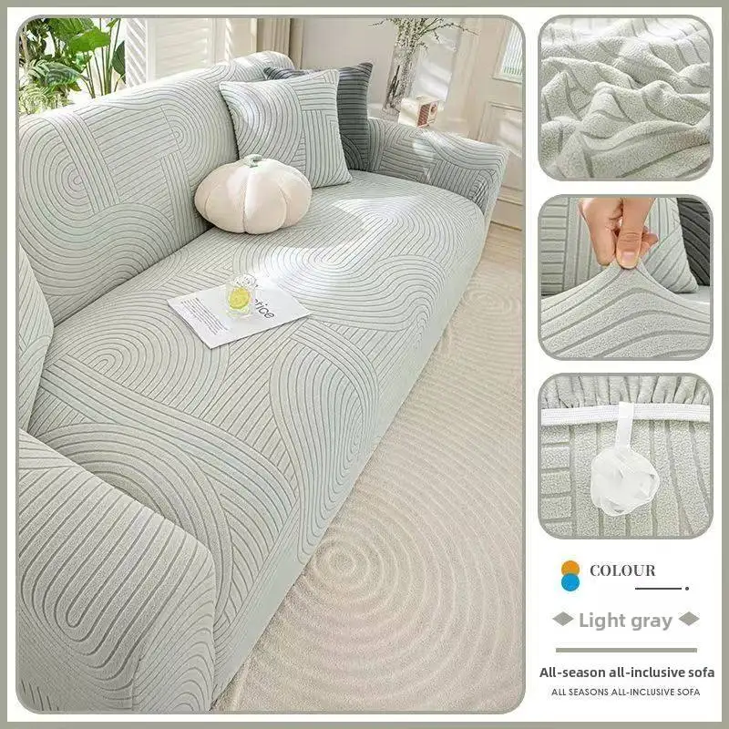 Adjustable Elastic Sofas Covers Stretch Extensible Adaptable Velvet Couch Corner Sofa Cover For Living Room 1/2/3/4/5 Seater
