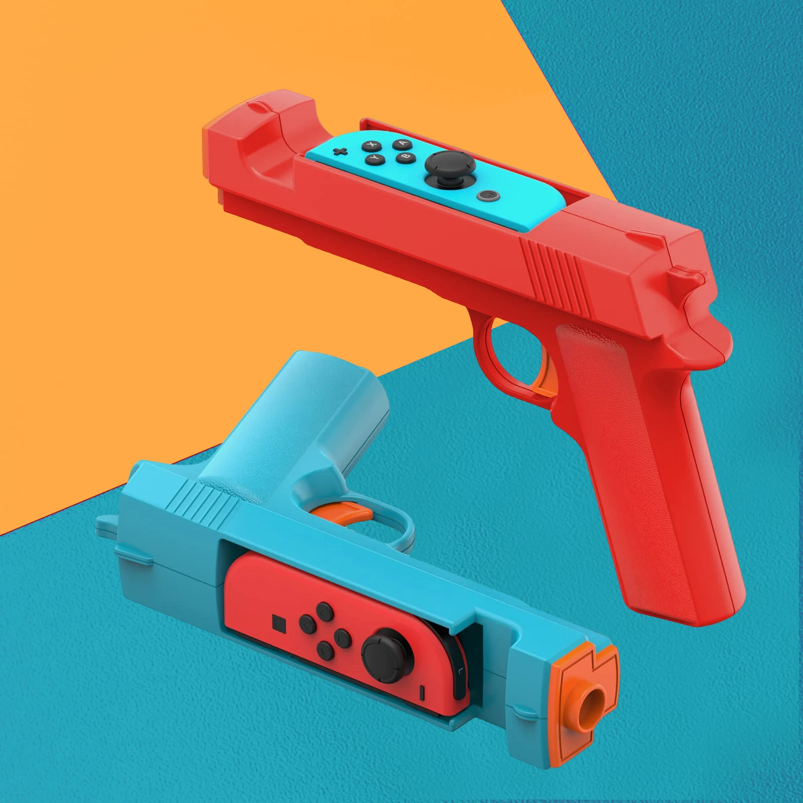 Shooting Game Gun Controller Compatible with Switch/Switch OLED Joy-Con Hand Grip Motion Controller for Shooter Hunting Games