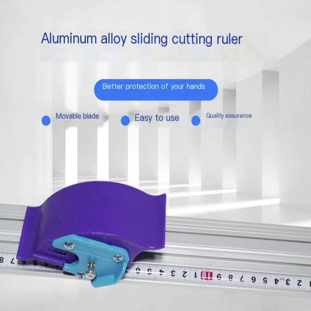 PVC Board Manual Corte Régua, liga de alumínio, Anti-Skid Posicionamento, Track, Woodworking Ferramenta, Kt Board