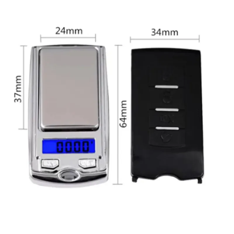 1Pcs 200g/100g 0.01g Precision Portable Car Key Shape Mini Digital Pocket Electronic Gram Scale with LCD Display