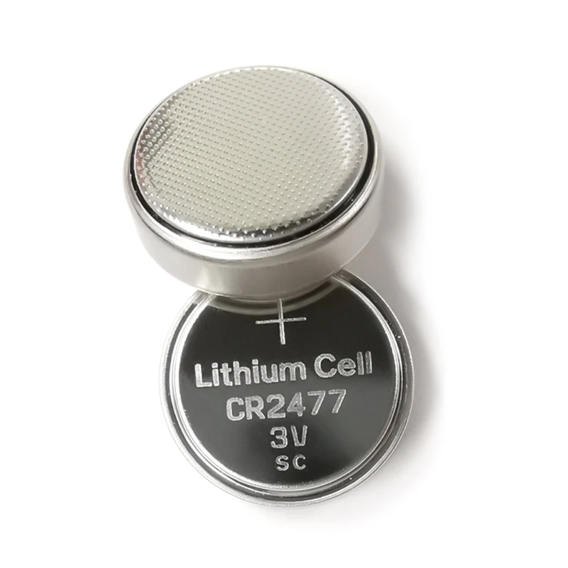 Paquete de 5 pilas CR2477 de larga duración, pilas de botón de 3V, potencia confiable de 1000mAh para electrónica pequeña DIY