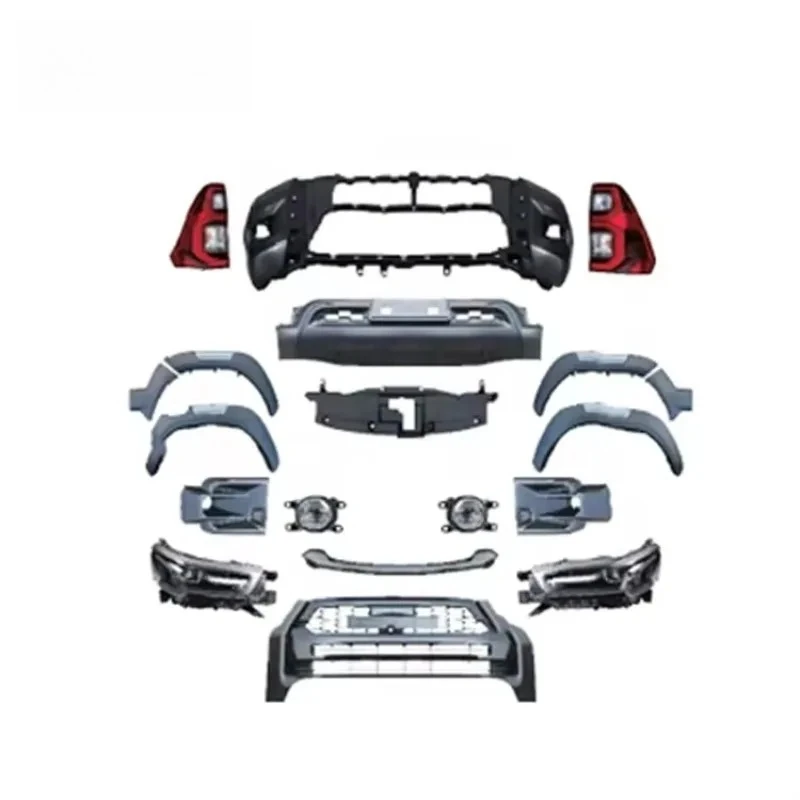 Front Bumper Kit for Toyota Hilux 2016-2021 - OEM Fit, Direct Installation, Heavy-Duty Auto Body Part for Auto Repair Shops