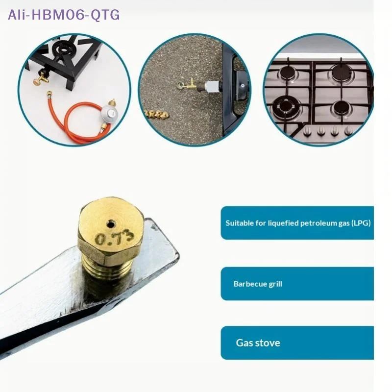 NEW 5Pcs Burner Gas Hob LPG Conversion Kits Jets 50 65 70 87 95 Brass Nozzle For Gas Stove Propane Injector