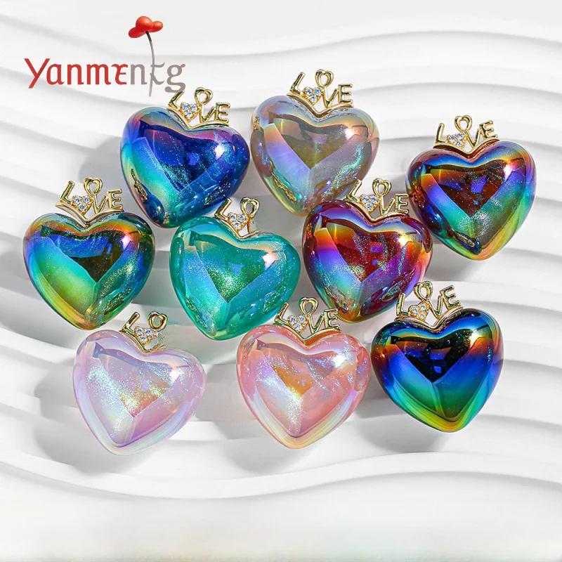 

1Pcs Top Quality Love During Zirconia,27x31mm For Jewelry Making DIY Phone chain Keychain During Diy Accessories