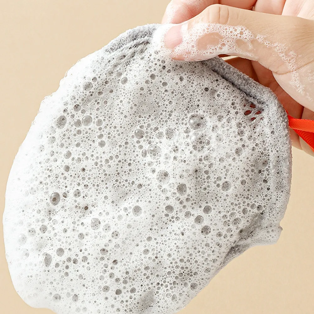 الحقيبة الشبكية للصابون مع الحبل رغوة سريعة دش حامل السفر صافي حمام زهرة تنظيف أداة العناية اكسسوارات الحمام #6