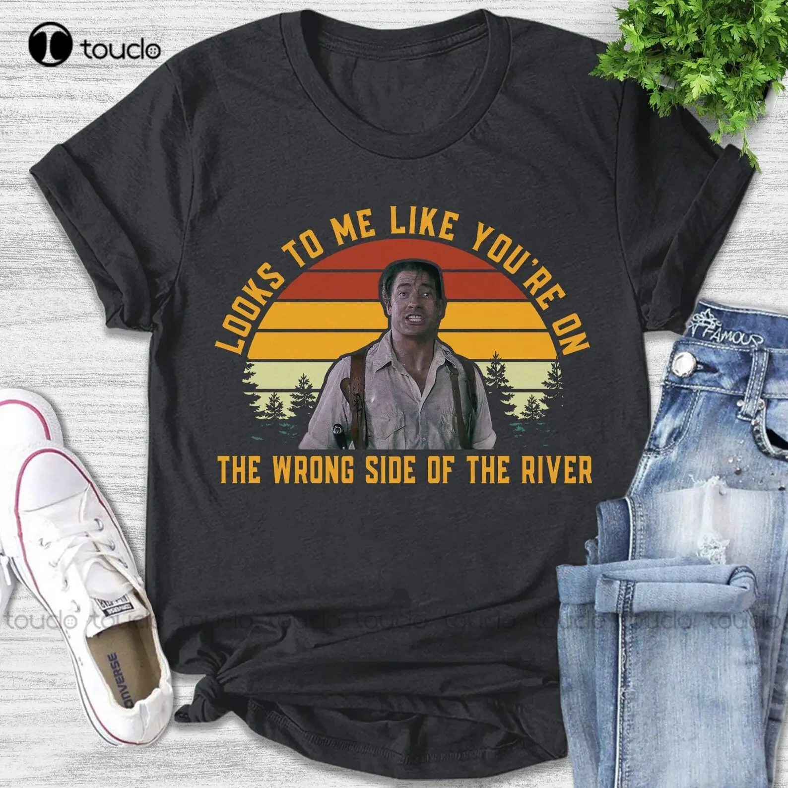 Looks To Me Like You'Re On The Wrong Side Of The River Shirt Richard O'Connell Shirt 90S Retro Movie T Shirt Womans Shirts