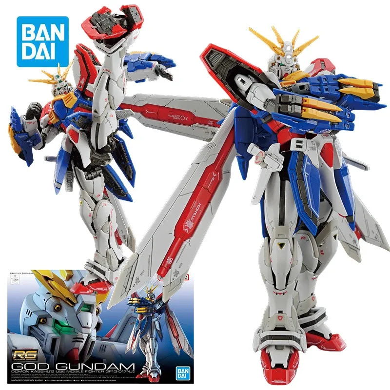 

BANDAI RG 1/144 GF13-017NJ-2 God Gundam Action Figures Mobile Fighter G Gundam Anime Model Kit Toys for Boys Gifts for Boys