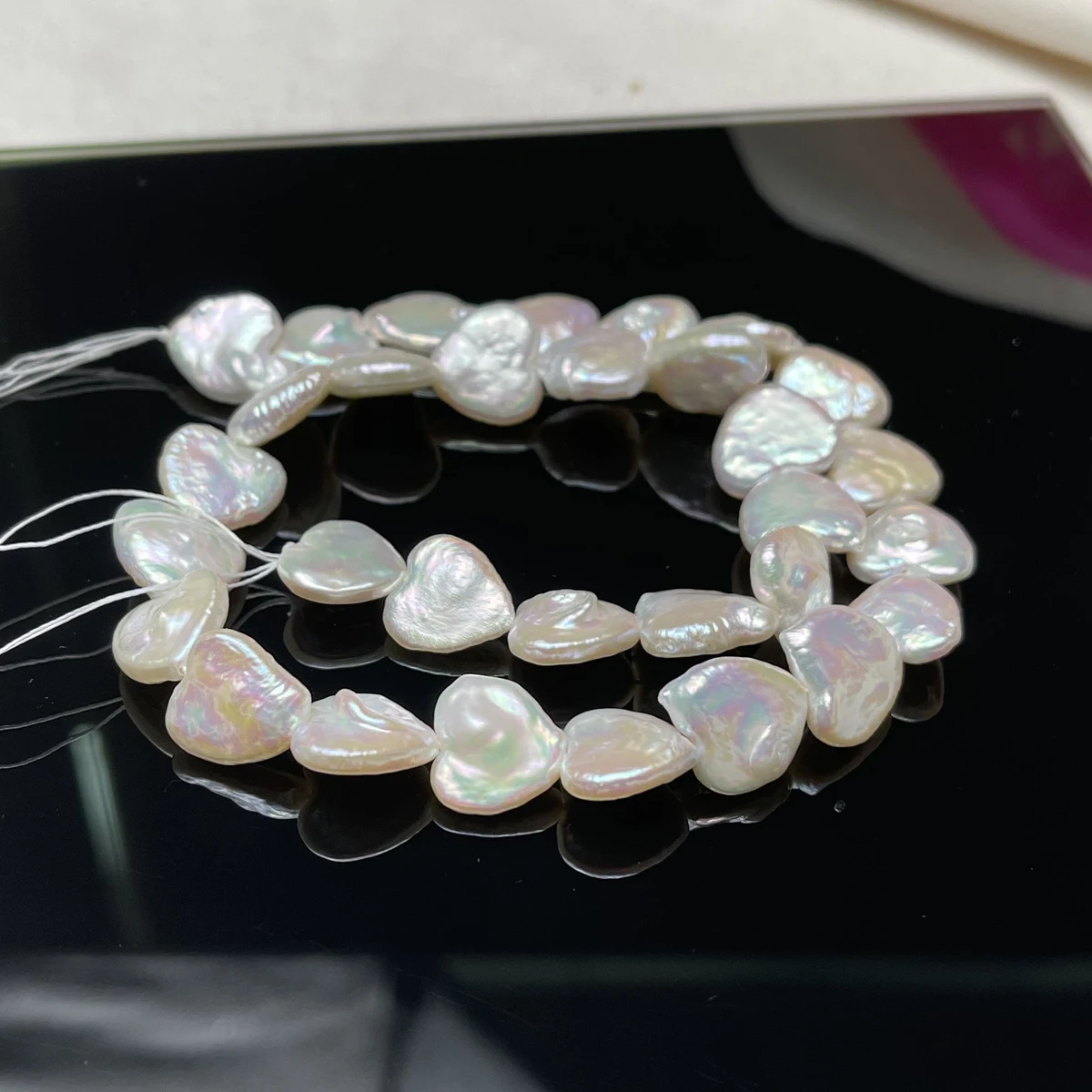 13mm Heart Shaped Baroque Pearl Spacer Beads Natural Freshwater Pearl Beads for Jewelry Making DIY Necklace Bracelet Accessories