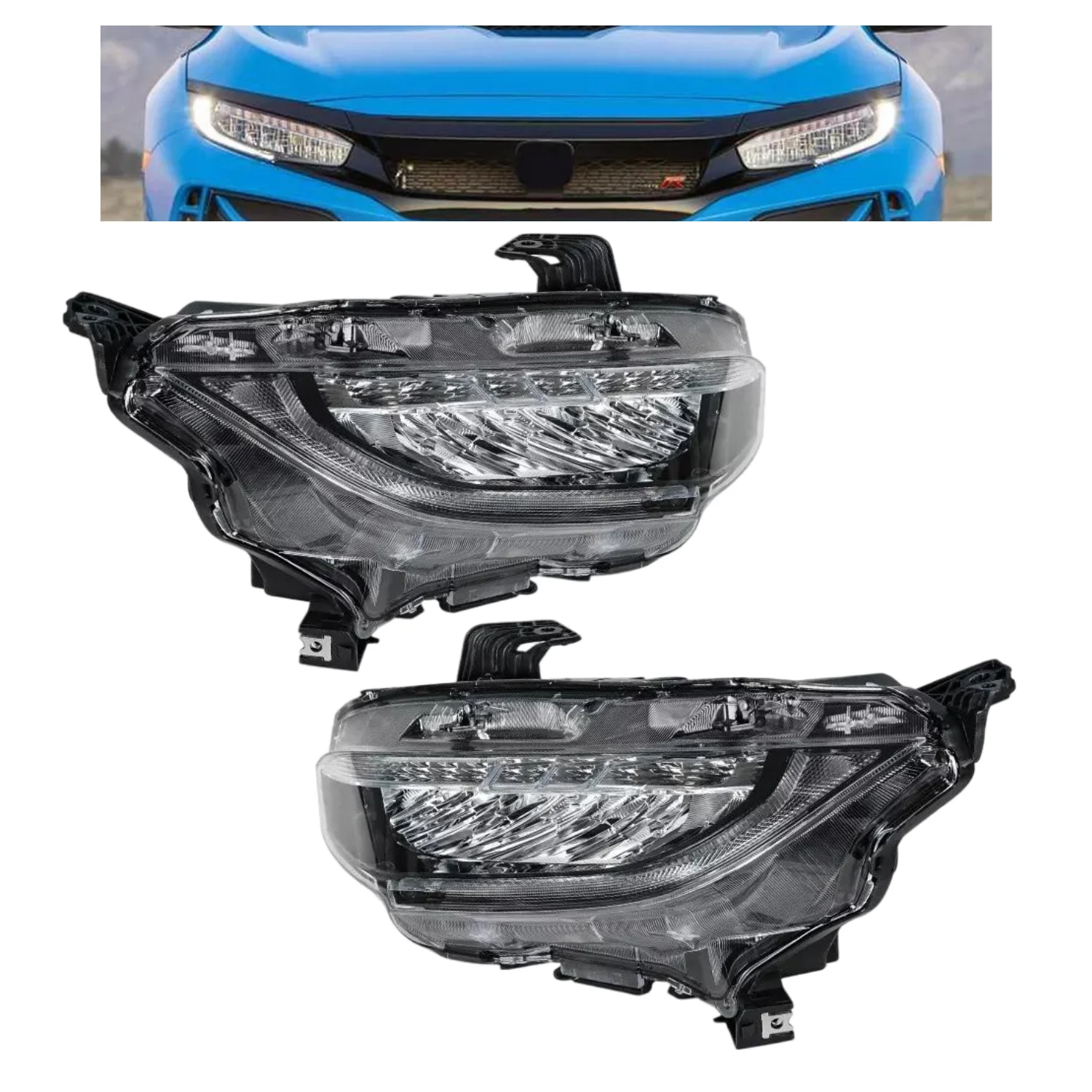 EU High Version Left Right LED Headlight Assembly 2016-2021 Front Head Lamp Parts