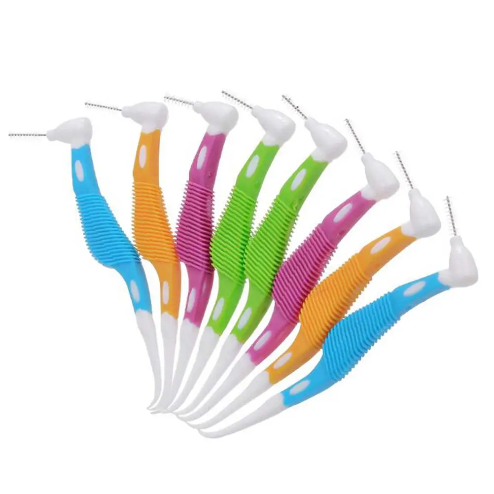 8Pcs Interdental Floss Brush Toothpick Cleaners Shape Oral Care Tool Removes Residue Freshens Breath Prevents