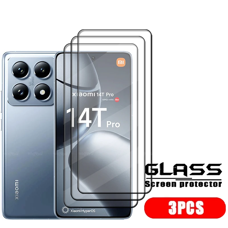 1/2/3/4pcs Voll deckglas für Xiaomi 14t Pro Glas Xiaomi Mi 14t Pro Displays chutz folie voll 9h HD gehärtetes Glas Xiaomi 14t Pro