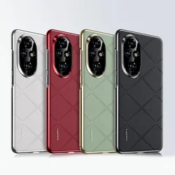 For Honor 200 ,200 Pro Case Fashion Plain Leather +PC Ultra-thin Camera Protection Cover For Honor200