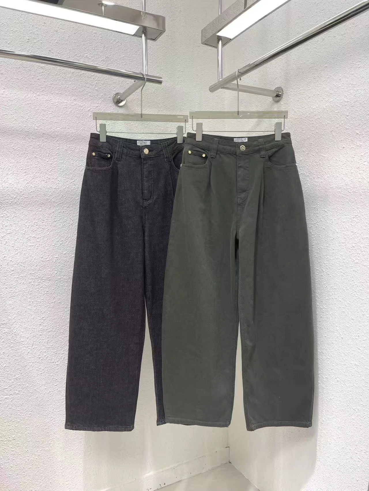 

High Waist Wide Leg Jeans Women's Faion Casual Sle Zipper Closure Autumn Harvest Thinning Long Pants Ladies' Loose Fit