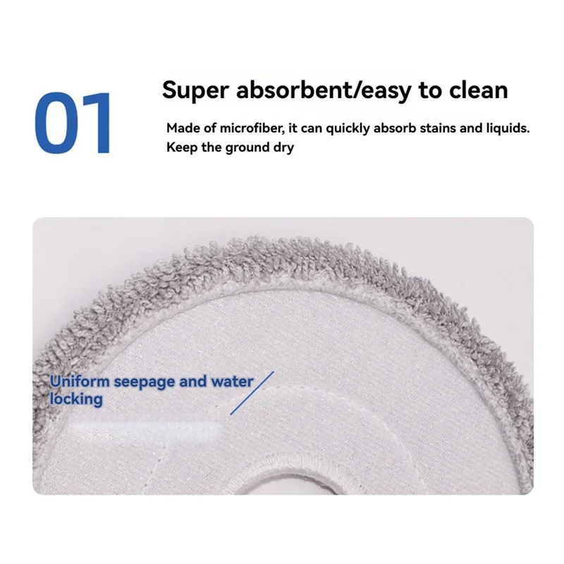 A24P 20 Pcs Cleaning Cloth For Ecovacs X1 T10 T20 For Dreame S10 S20 X10 X20 X30 Sweepers  Accessories