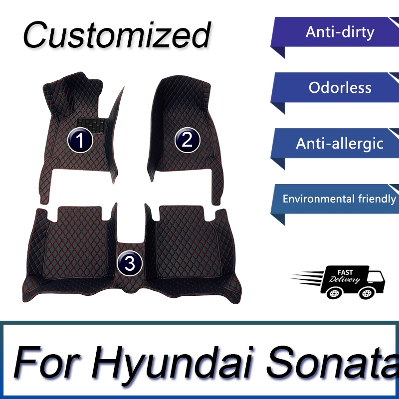 For Hyundai Sonata LF 2019 2018 2017 2016 2015 Car Floor Mats Interior Carpets Auto Accessories Styling Custom Rugs Products