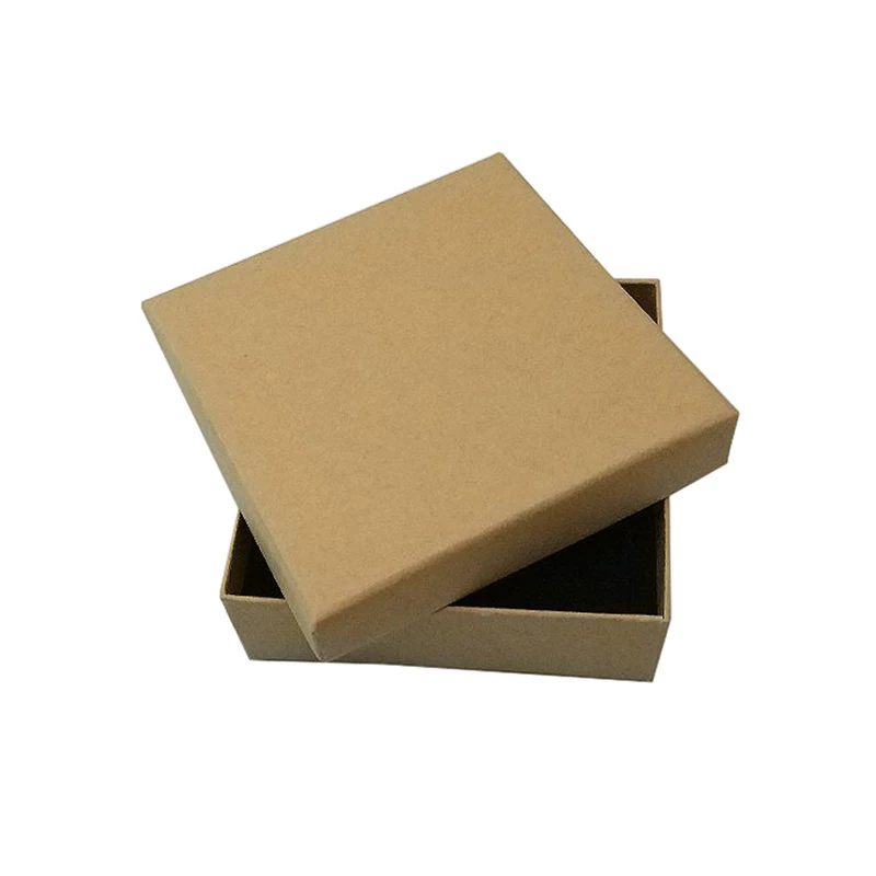 

16 Pieces Of Kraft Cardboard Jewelry Box, 9 X 9 X 3Cm