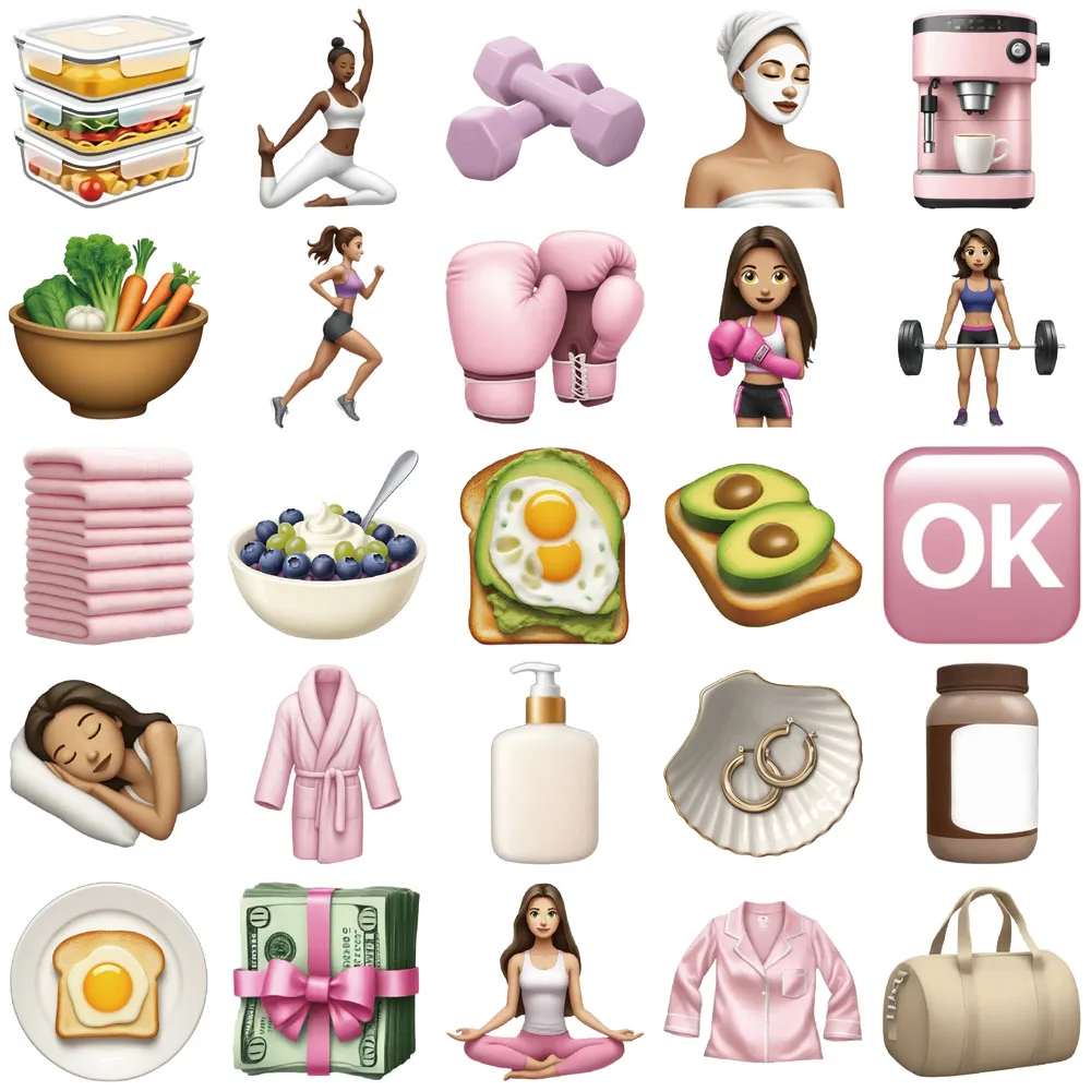 50PCS creative GYM  sticker helmet decoration DIY phone case water cup personalized waterproof sticker