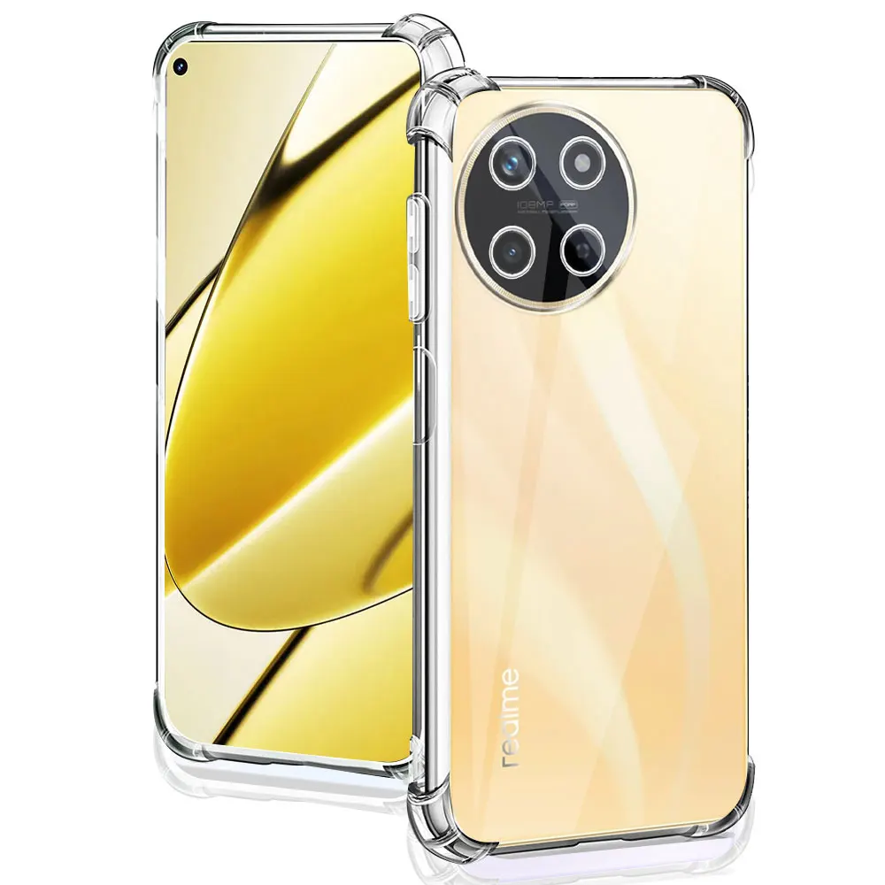 For Realme 11 Case Shockproof Phone Case For Realme 11X Clear Silicone Soft Protect Bumper Cover For Realme 11 Pro Plus Coque