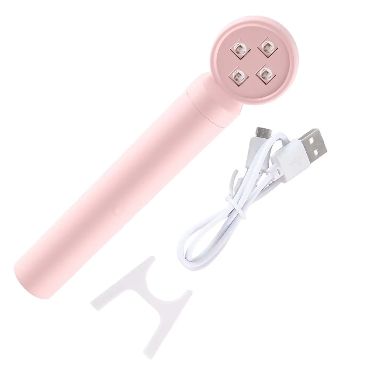 Portable Handheld Nail Lighting Therapy Pen One Word Light Timed Charging Fairy Stick Nail Light Pink Model