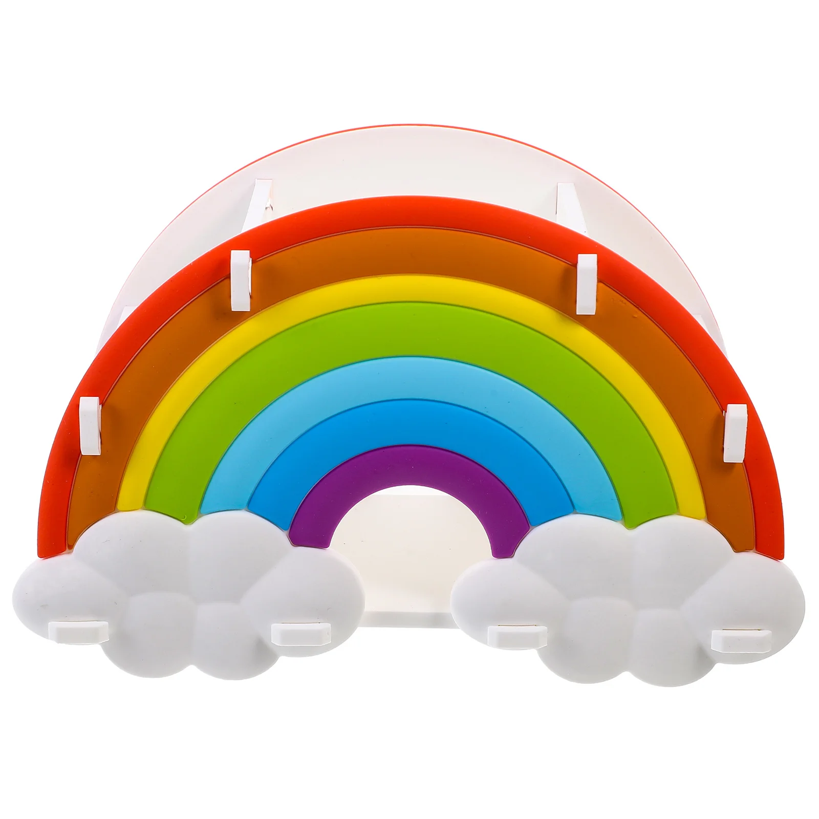 

Pencil Holder Desktop Organizer Rainbow 3 Grid Pen Holder Storage Box for Office Home Classroom Makeup Brush Storage