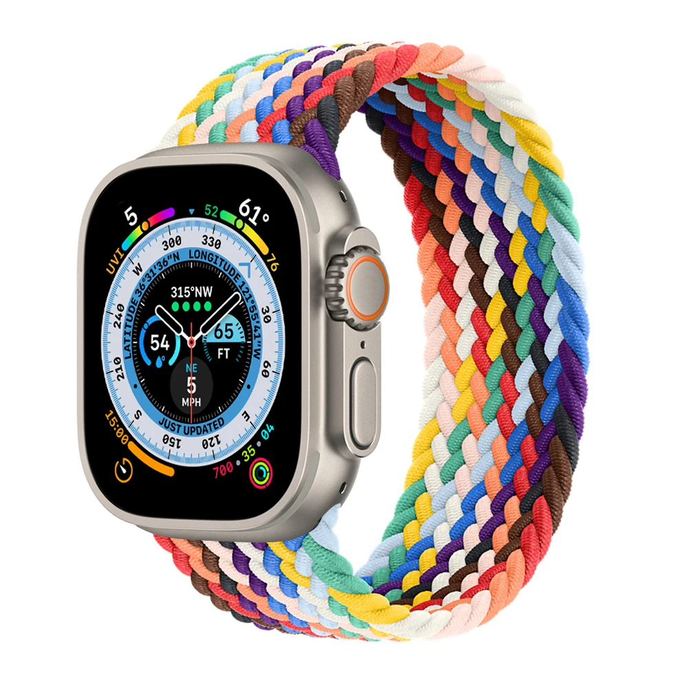 Geflochtenes Solo Loop Armband für Apple Watch 46mm 44mm 40mm 45mm 41mm 42mm Correa Armband iWatch Series 11 10 9 SE 8 7 6 5 4 3