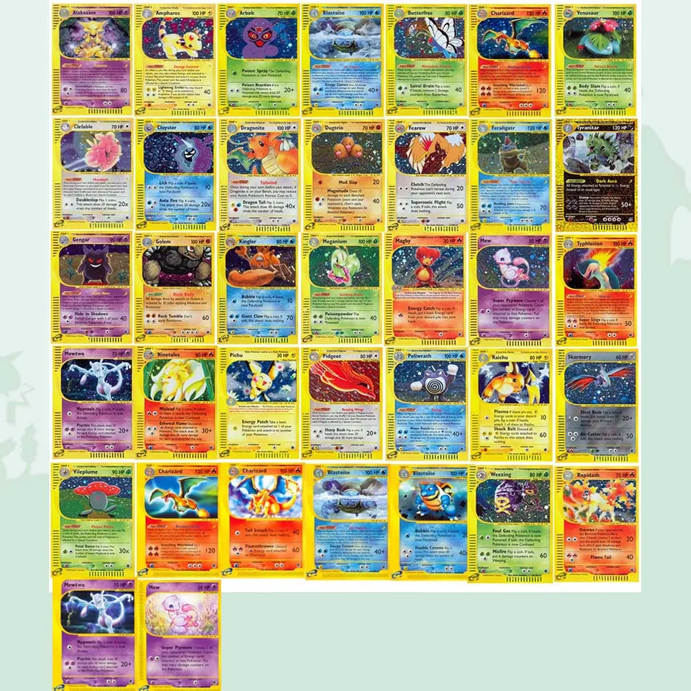pokemon-37-pieces-e-card-serie-expedition-cartes-proxy-flash-charizard-blastoise-venusaur-mewtwo-machamp-jeu-collection-ptcg-cadeaux