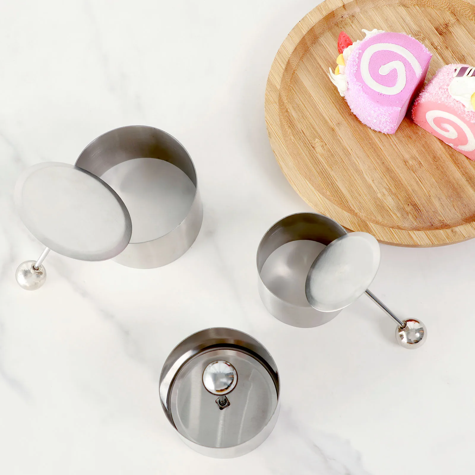 

3 шт. круглая форма для онигири из нержавеющей стали 304, форма для изготовления рисовых шариков, форма для изготовления онигири, суши, антипригарная форма для изготовления пищевых колец «сделай сам»