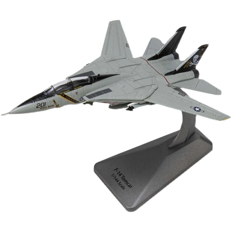 

Diecast American F-14 Militarized Combat Fighter Aircraft Alloy & Plastic Model 1:144 Scale Toy Gift Collection Simulation