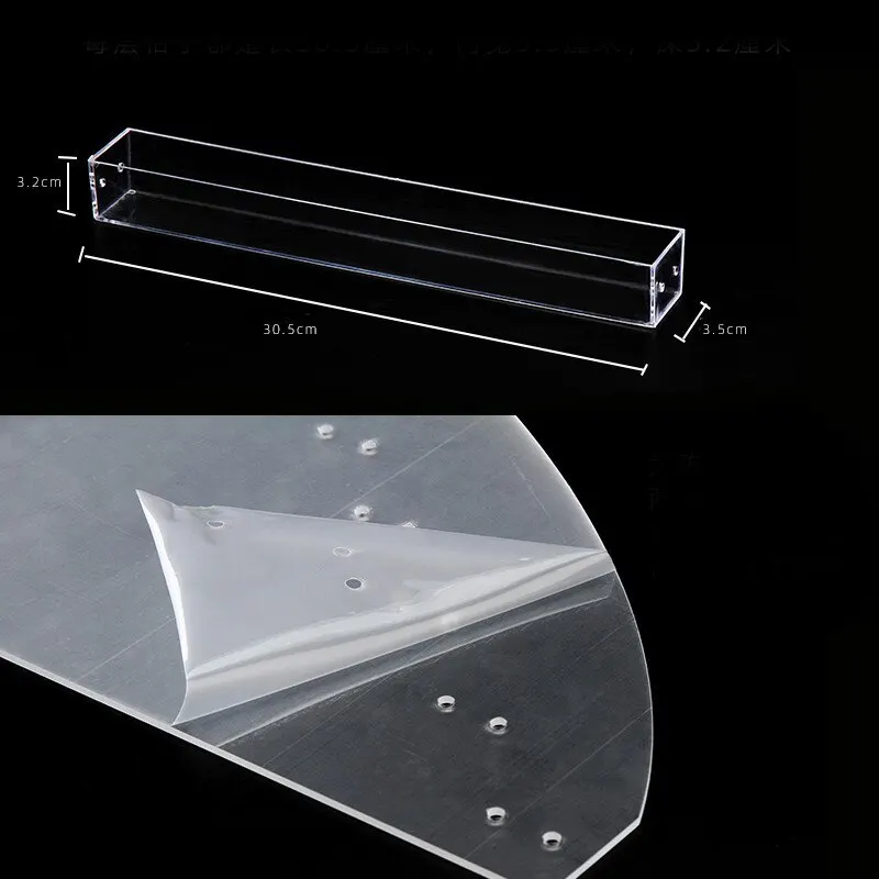 2 Layer Nail Polish Display Box Clear Acrylic Multifunctio Organizers Lipstick Jewelry Polishing Sand Strip Toolbox Makeup Box