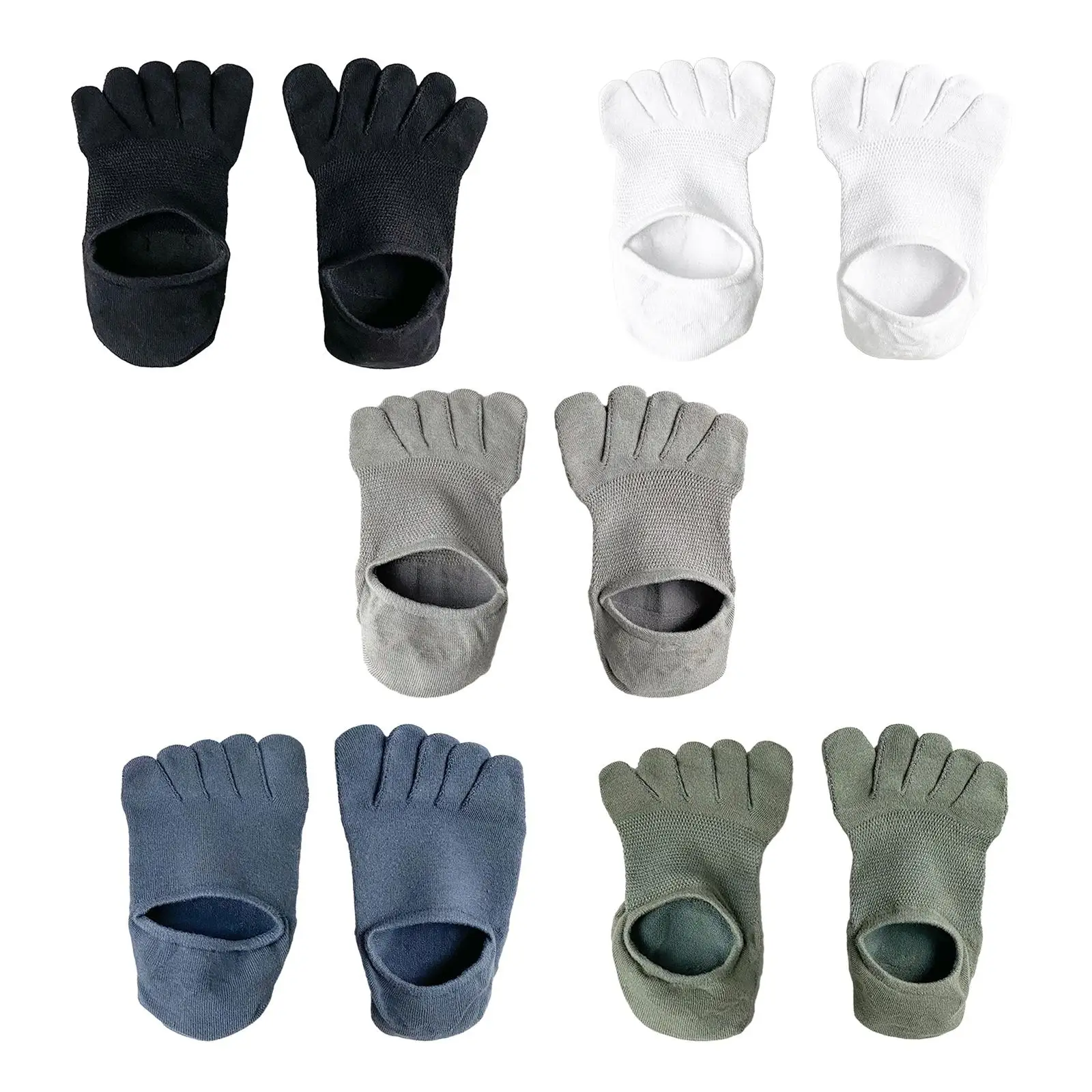 Five Finger Socks Anti Slip Sports Short Socks for Running Sports Casual