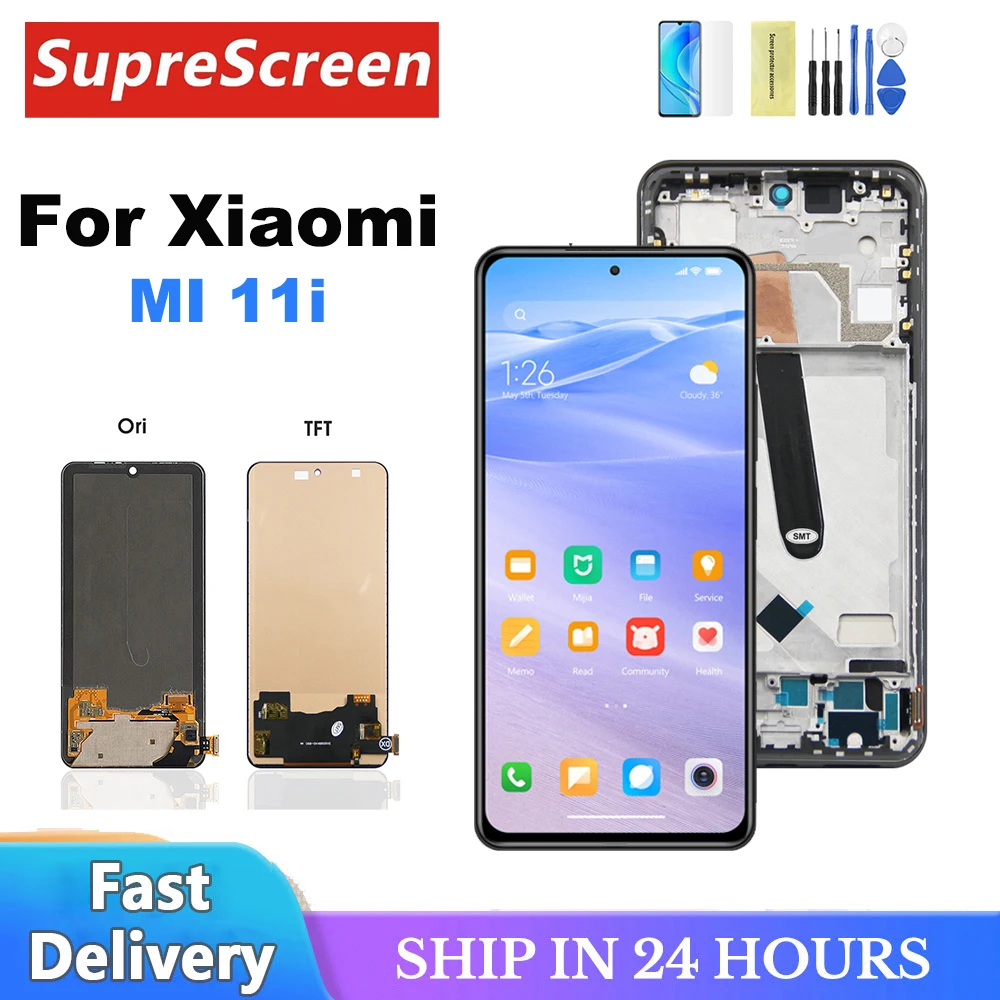 AMOLED For Xiaomi Mi 11i M2012K11G LCD Display Touch Screen