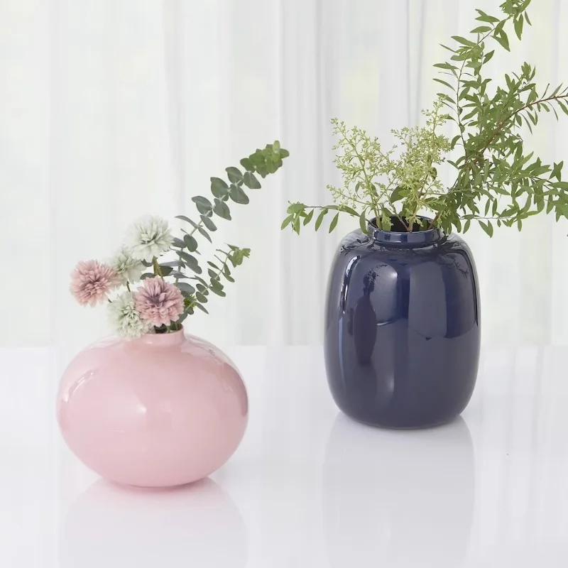 

Home vase Nordic simple ceramic vase flower arrangement small vase living room flower arrangement ornament