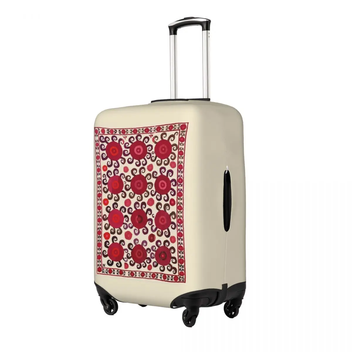 

Samarkand Antique Southwest Uzbekistan Suzani Suitcase Cover Protection Elastic Travel Luggage Protector Covers for 18-32 Inch