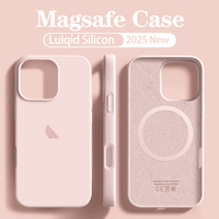 Original Liquid Silicone Magsafe Phone Case For Apple iPhone 16 14 12 15 13 Pro Max 16 Plus 14 Magnetic Wireless Charging Cover