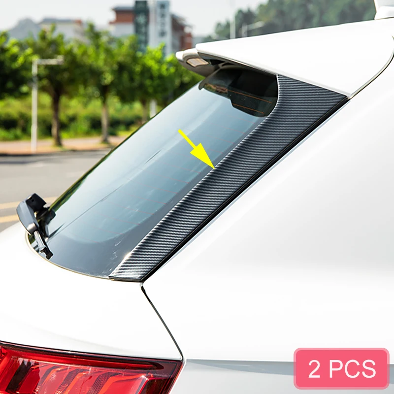 

Rear Window Spoiler Side Trims Stylish For Audi Q5 SQ5 FY 2017-2024 Carbon Fiber Accessories