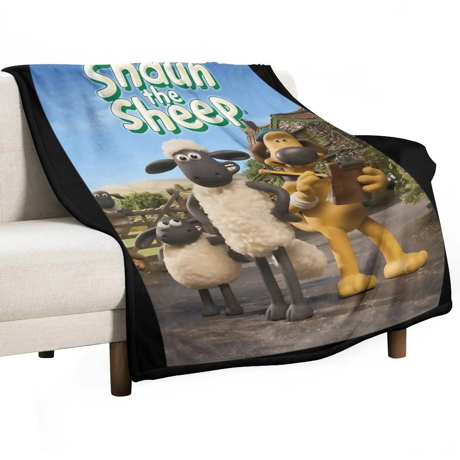 

shaun and dog Throw Blanket Plush Hairys Blankets