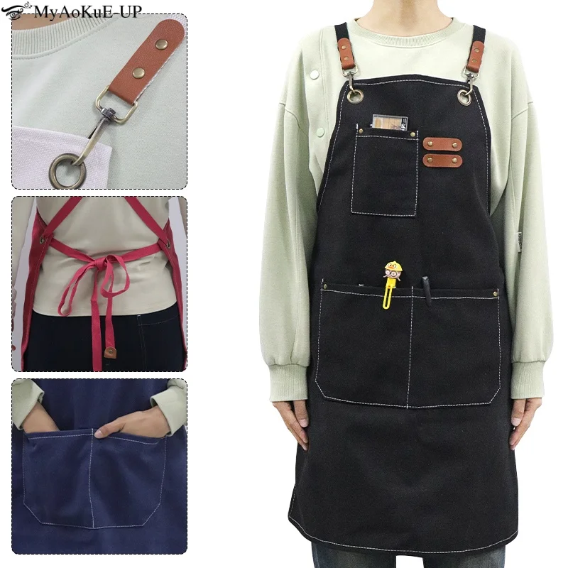 

1pcs Eyelash Extension Canvas Apron Salon Beauty Makeup Work Clothes Lash Extension Clean Thick Aprons Bibs Woman Make Up Tool