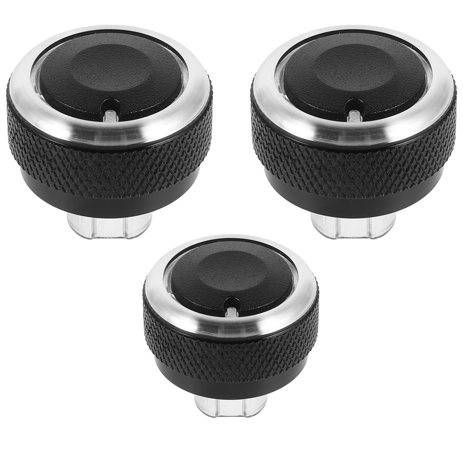 

3Pcs Aluminum Alloy Air Conditioning Control Knobs Car Ac Heater Switch Button Replacement Interior Vehicle Accessories