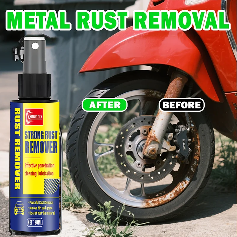 

MotorcycleNEW Universal Rust Remover Revitalizing Spray for Car Wheels & Metal Surfaces, Strong Decontamination, Smooth