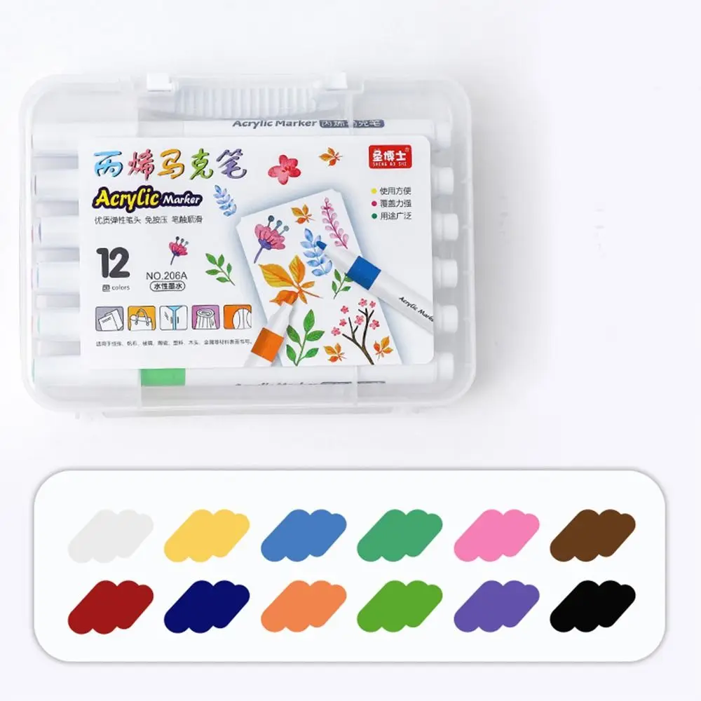 

Водостойкие акриловые маркеры для рисования и граффити, 12/24/36/48/60 цветов, для творчества и DIY-проектов