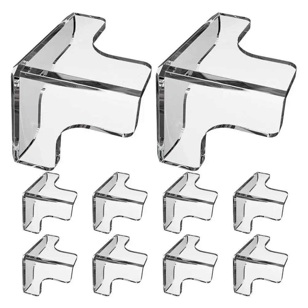 10Pcs Transparent PVC Corner Guards Proofing Table Edge Protectors Clear Furniture Bumpers Safety Desk