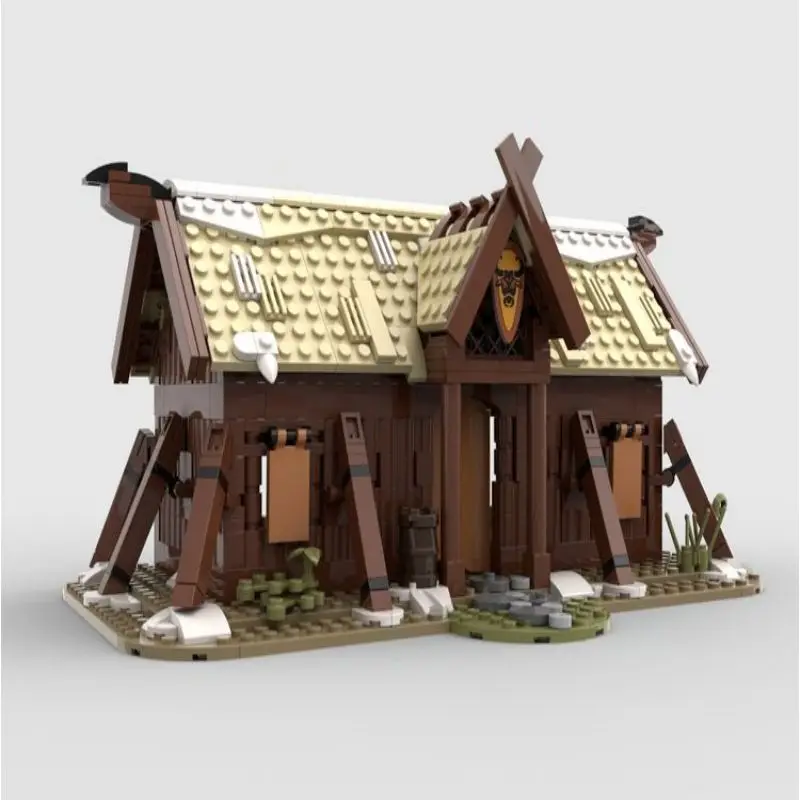 MOC-102557Viking Haus Modell 640 Pellet Baustein Spielzeug DIY Montage Spielzeug Geschenk