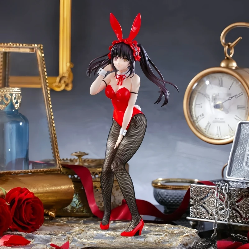 New Original Furyu Bicute Bunnies Tokisaki Kurumi Nightmare Date Alive Iv Bunny Anime Figure Toys Pvc Model Collector Doll Gift