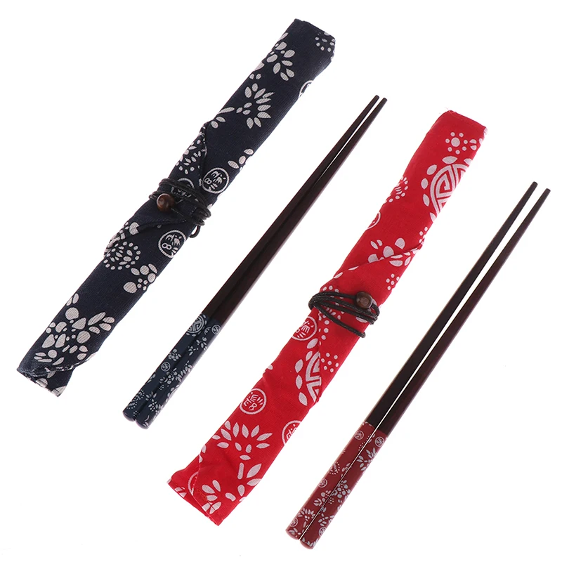 Japanese Chopsticks With Box Set Natural Ironwood Handmade Value Gift Sushi Chinese Food Reusable Portable Travel Tableware