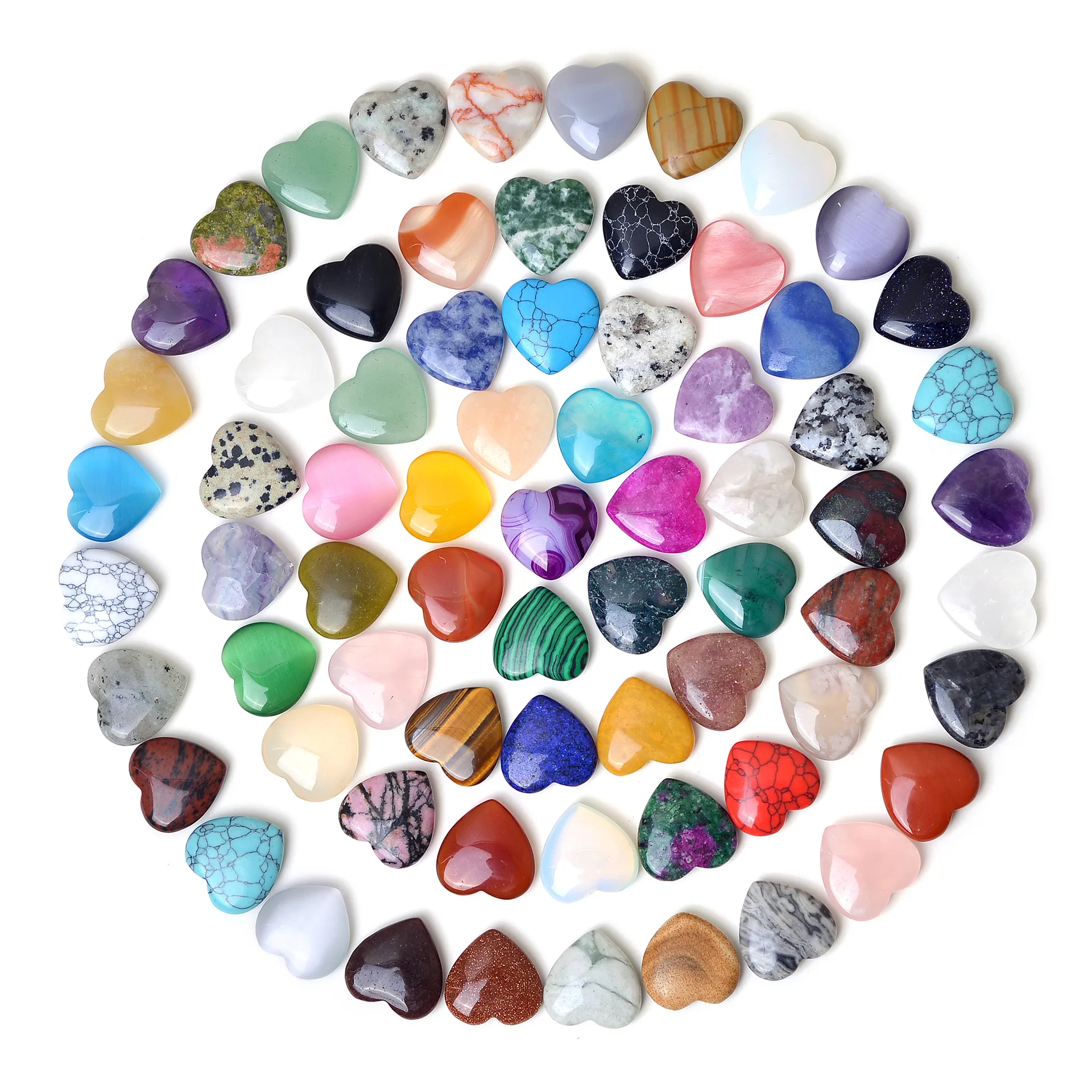 20 pcs/bag Mini Natural Raw Crystal Ornaments Carved Peach Heart Cross Coffin Egg Ball Sunflower Hexagonal Column Holiday Gifts