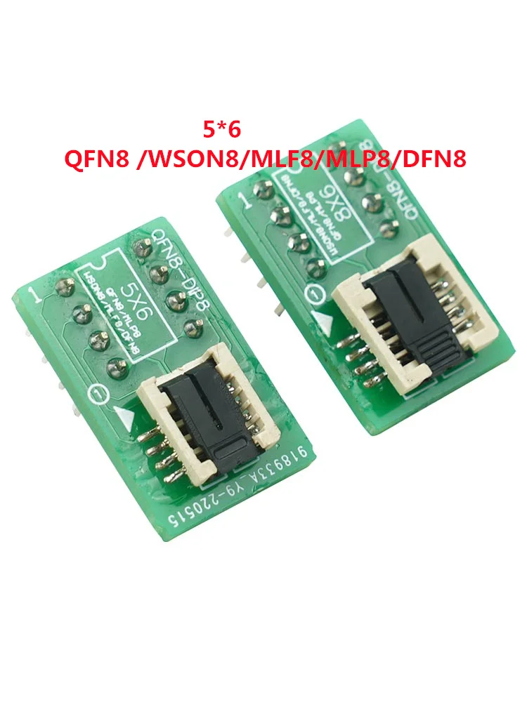 Soquete e adaptador universais 2 em 1 para programador de chips, QFN8, WSON8, MLF8, MLP8, DFN8, 6x5mm