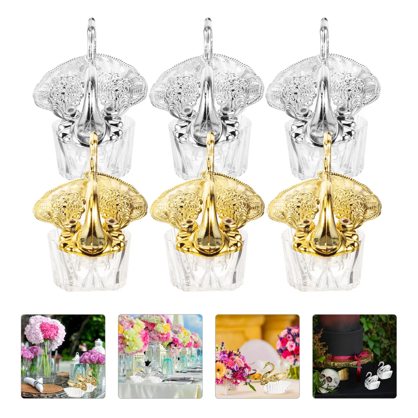 

24 шт. Элегантные свадебные коробки для конфет, высококачественные декоративные контейнеры для угощений, для банкетов, упаковка для конфет, свадебные подарочные коробки