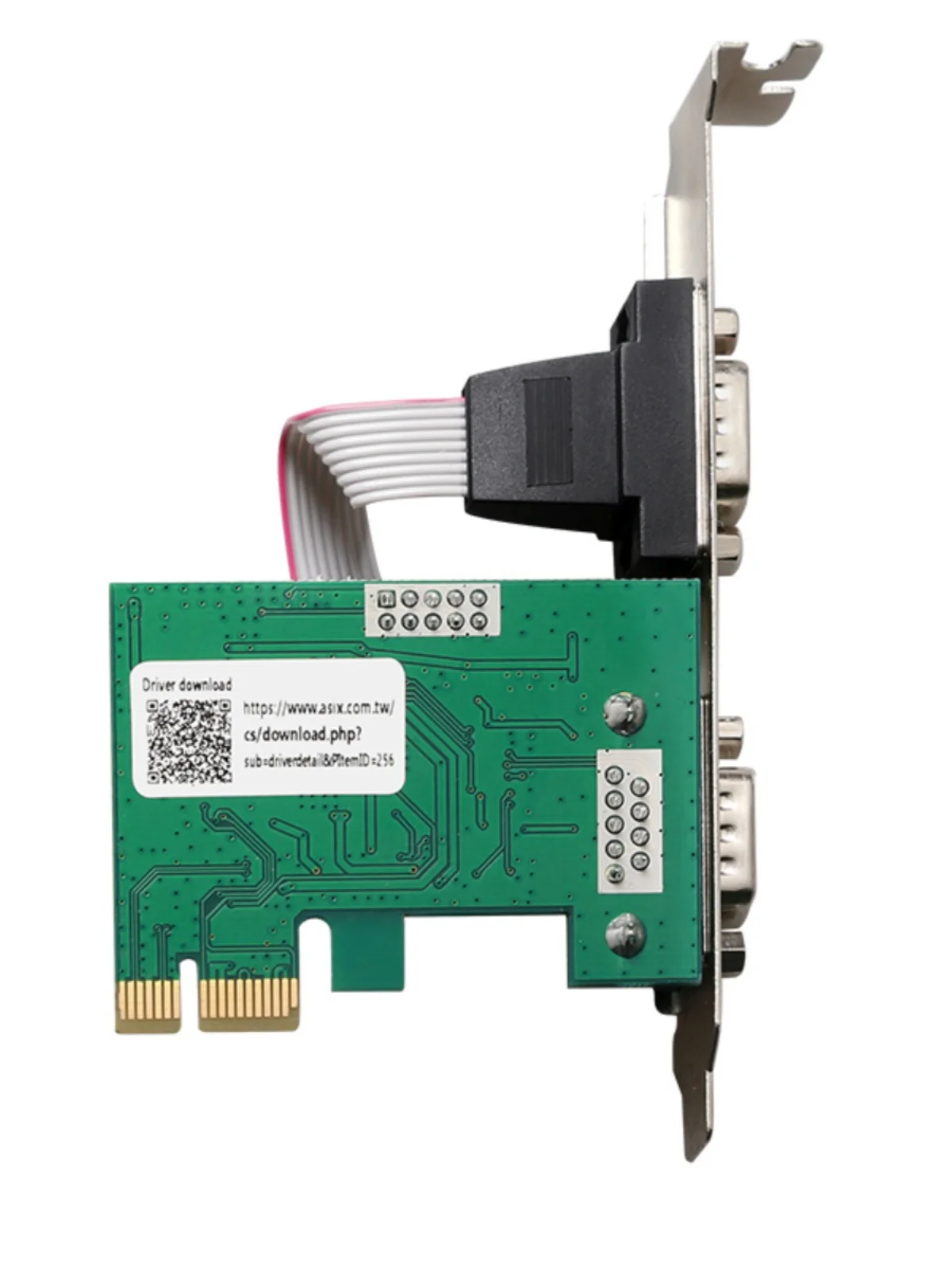 PCI-E serial port card, desktop computer, com port, Pcie to RS232 interface, dual serial port expansion card AX99100